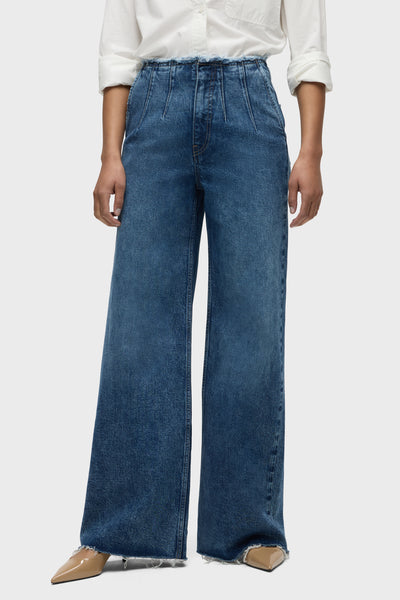 Outlet HUDSON Nora wide leg high waisted blue jeans