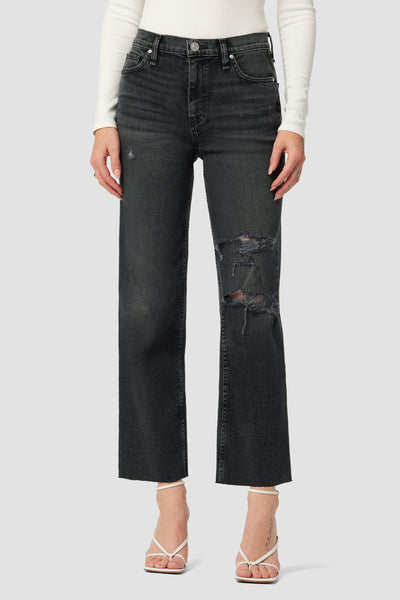 Remi High-Rise Straight Crop Jean | Premium Italian Fabric