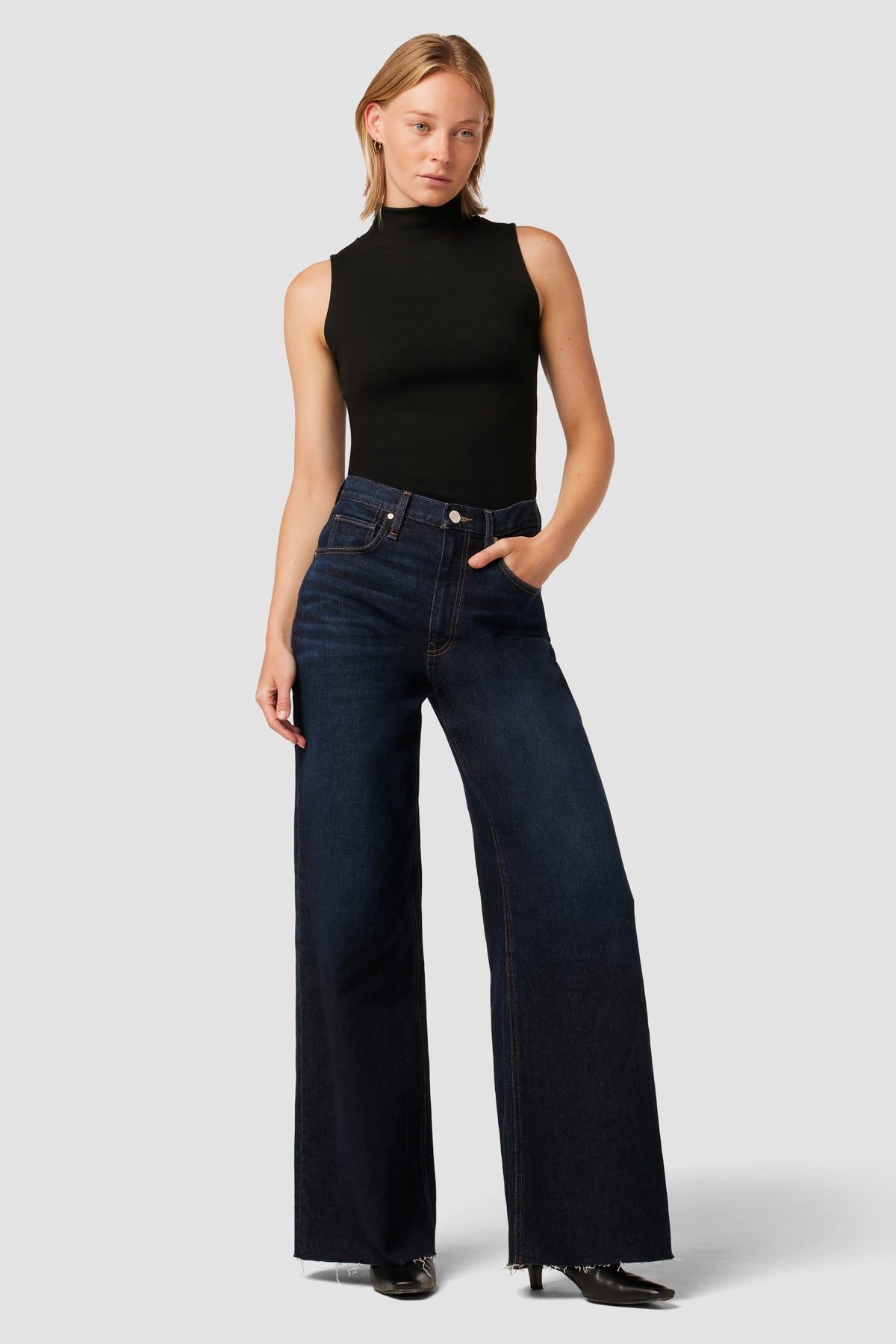 James High-Rise Wide Leg Jean | Premium Italian Fabric