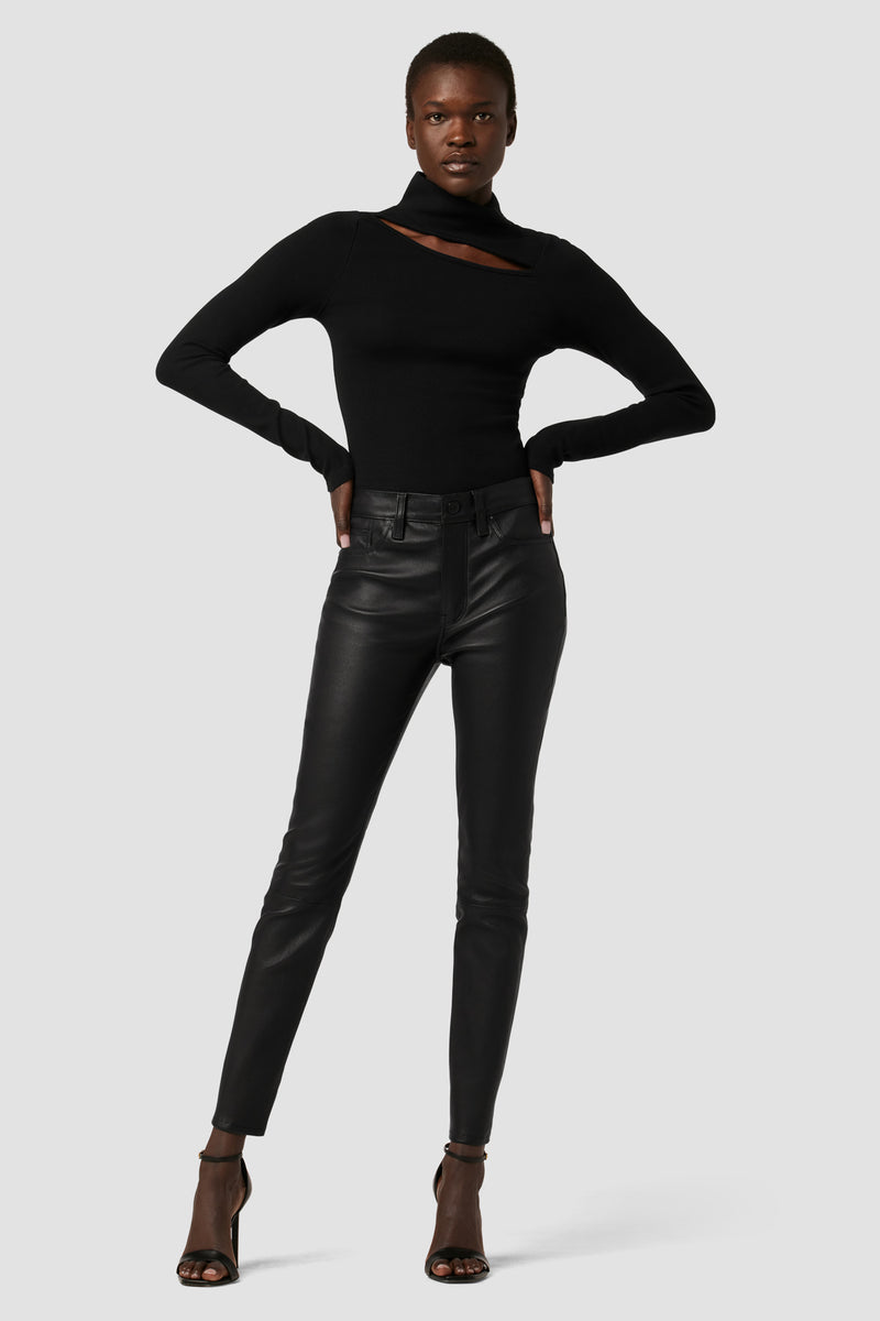 Mid Rise Super Skin Tight Hot Leather Trousers
