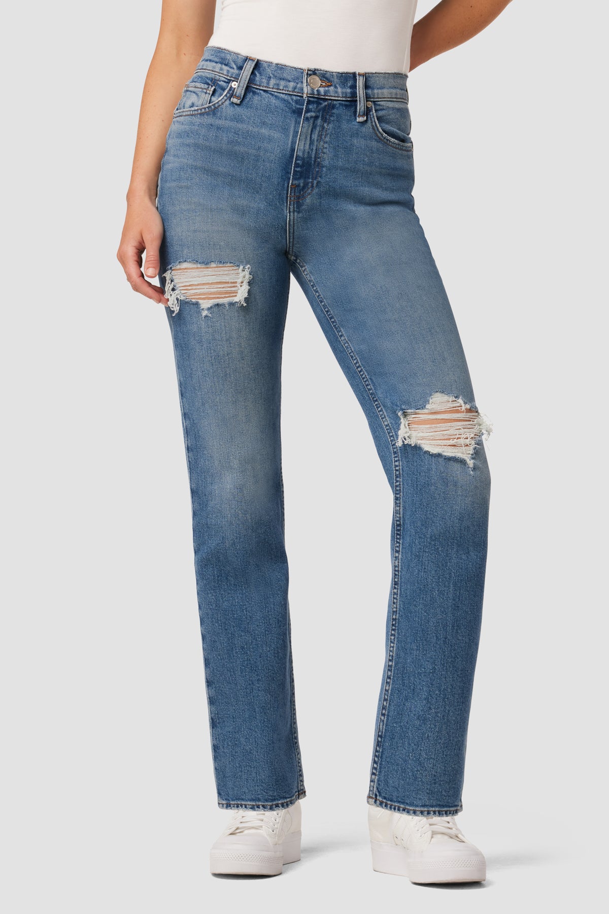 Remi High-Rise Straight Jean, Premium Italian Fabric