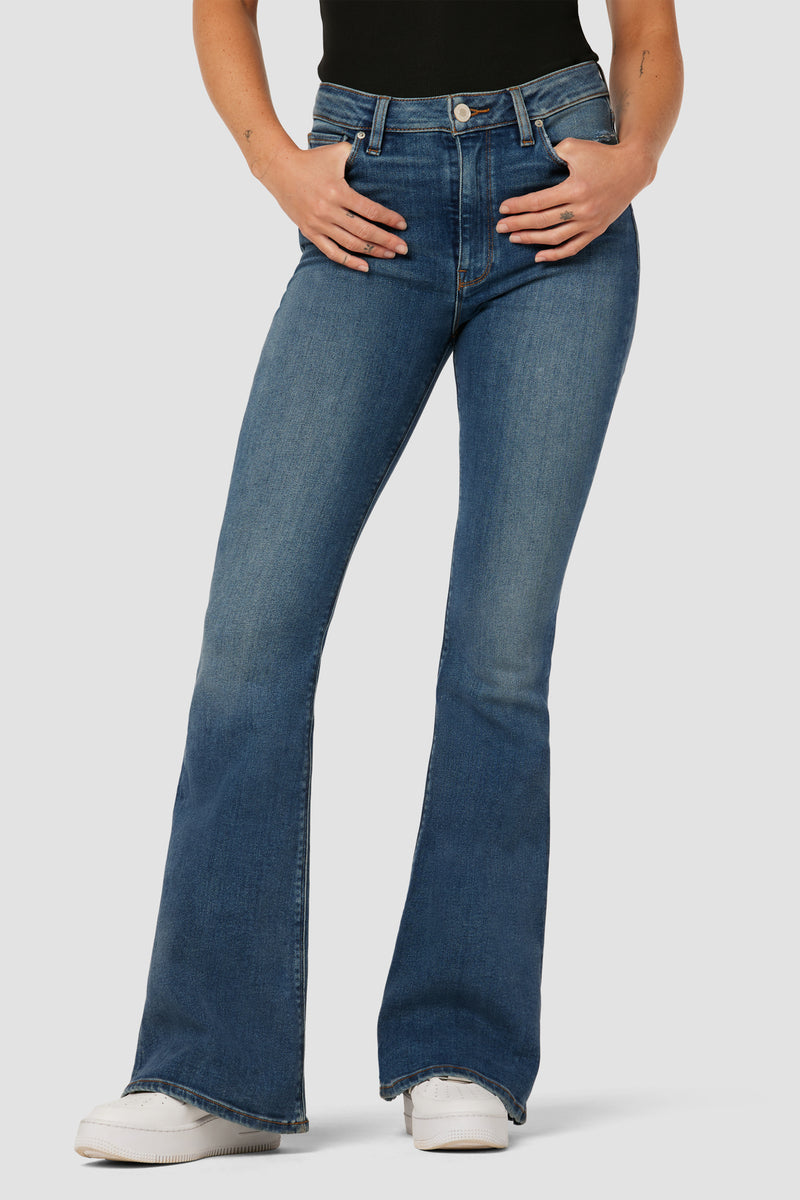 Holly High-Rise Flare Jean, Premium Italian Fabric