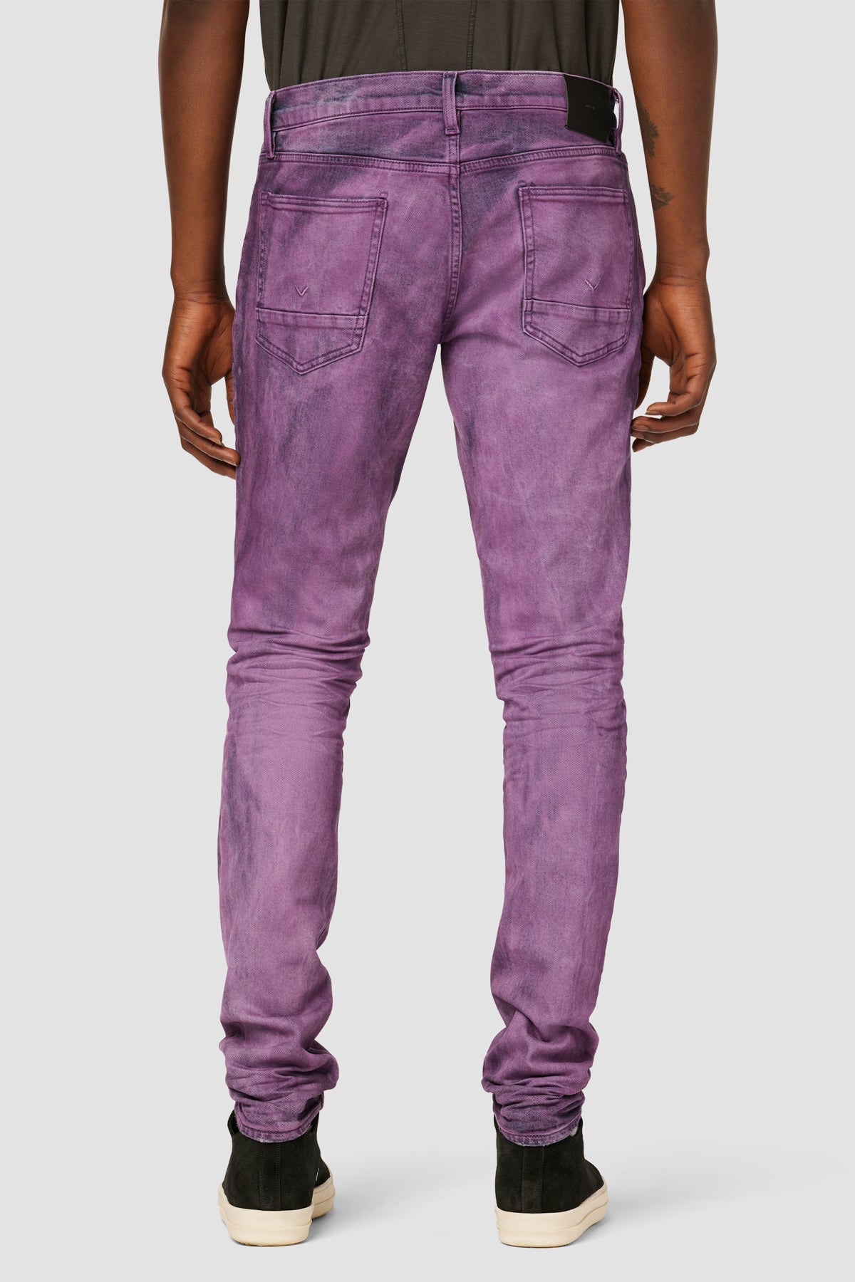 Slim jean Purple brand Anthracite size 36 US in Cotton - elasthane