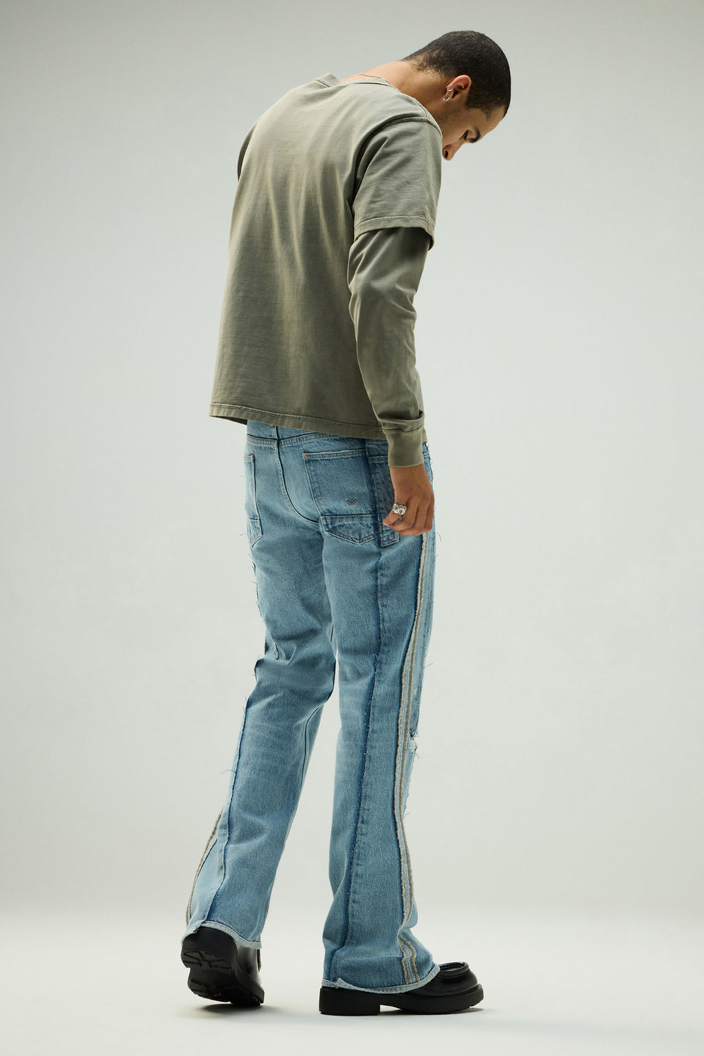 Walker Reconstructed Kick Flare Jean