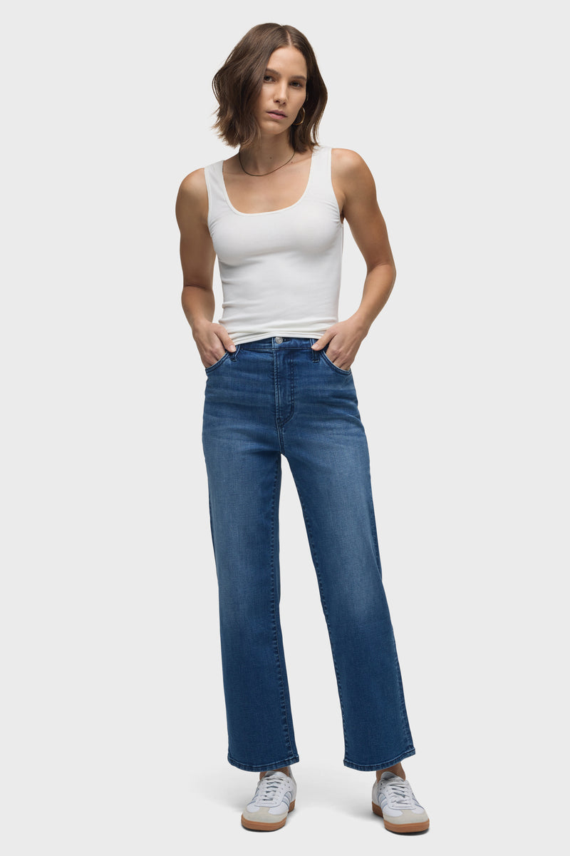 Rosalie High-Rise Wide Leg Ankle Jean