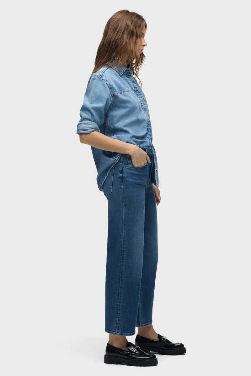 Rosalie High-Rise Wide Leg Ankle Jean