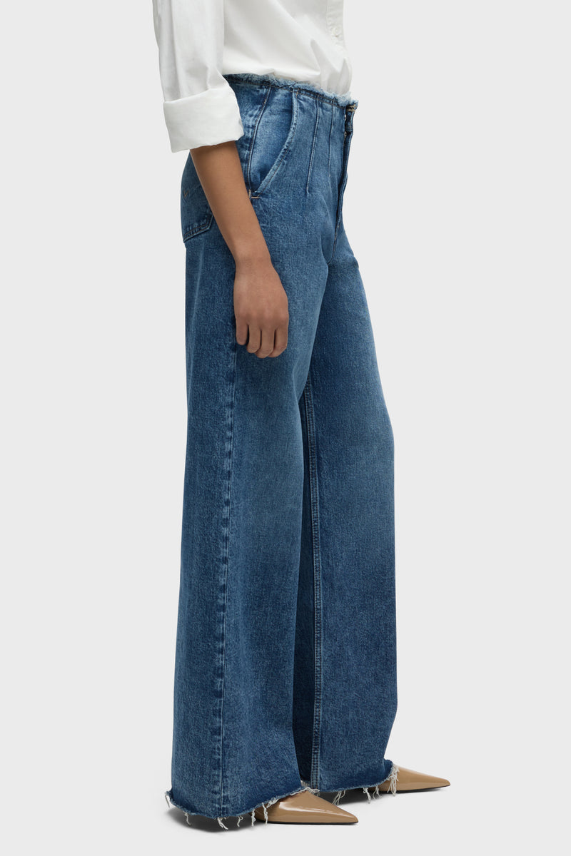 James High-Rise Darted Wide Leg Jean