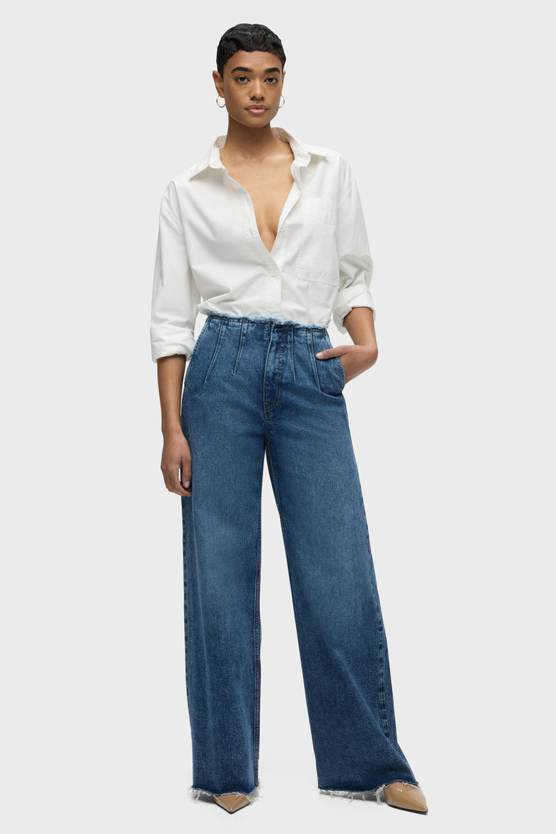 James High-Rise Darted Wide Leg Jean