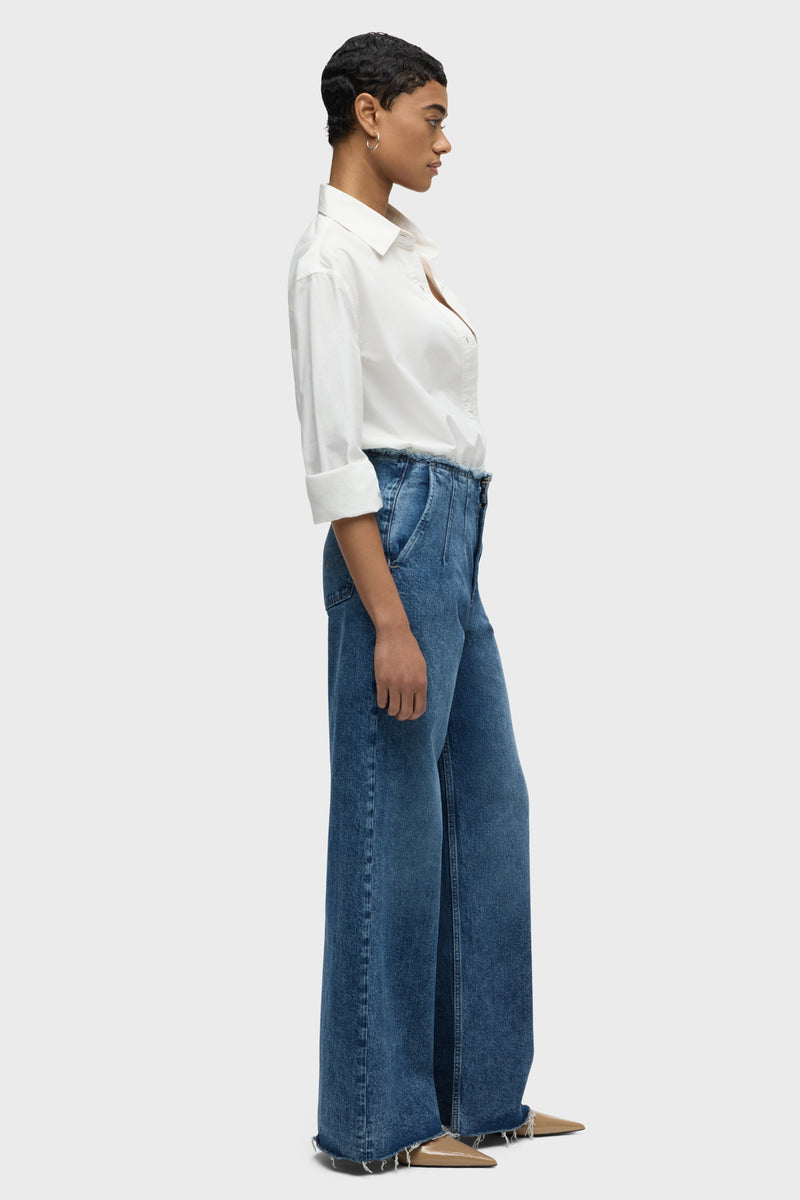 James High-Rise Darted Wide Leg Jean