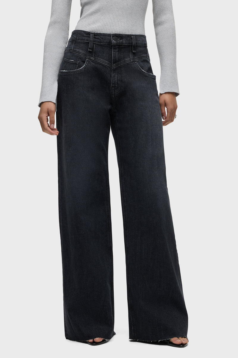 Jodie Seamed Front Yoke Wide Leg Jean