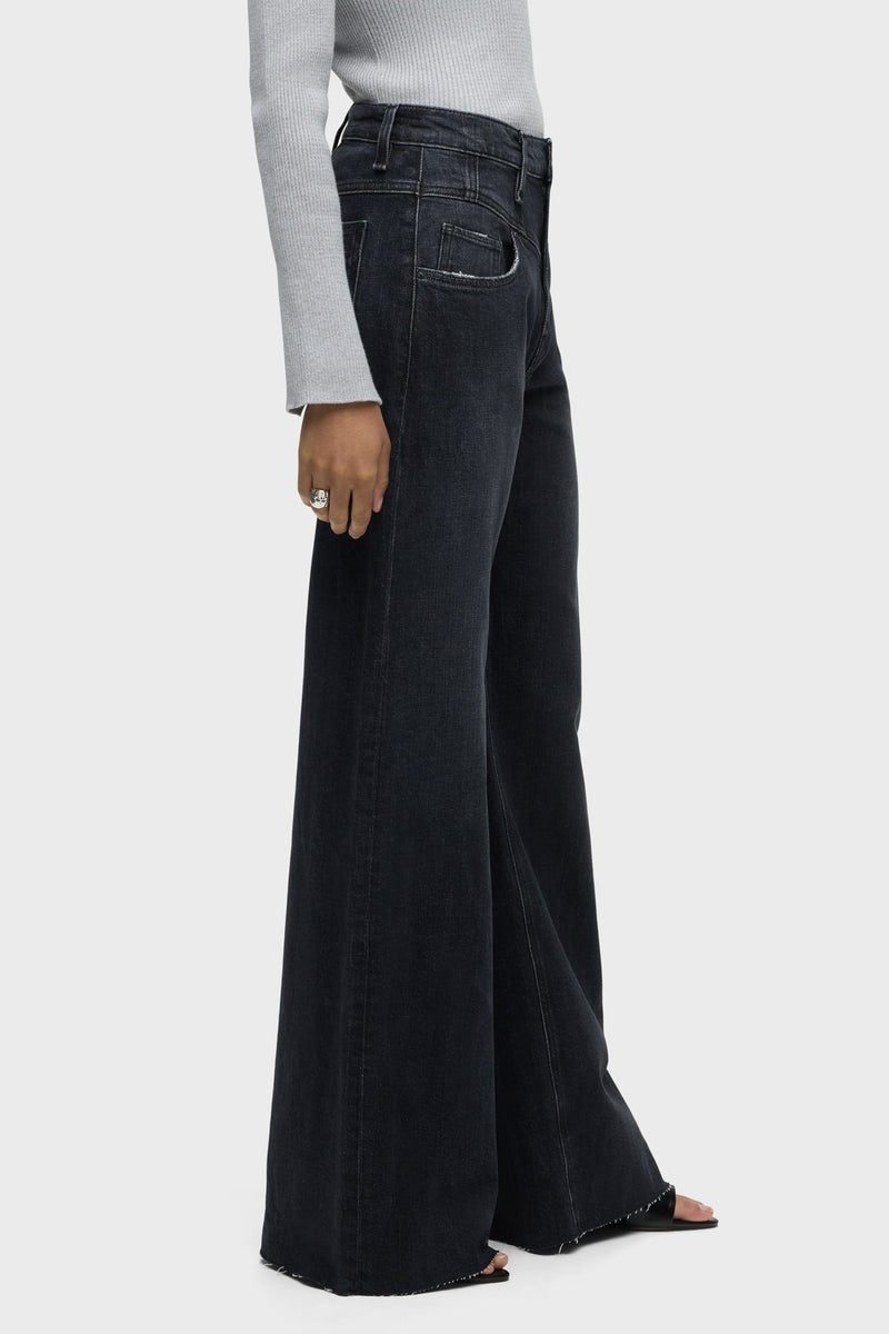 Jodie Seamed Front Yoke Wide Leg Jean