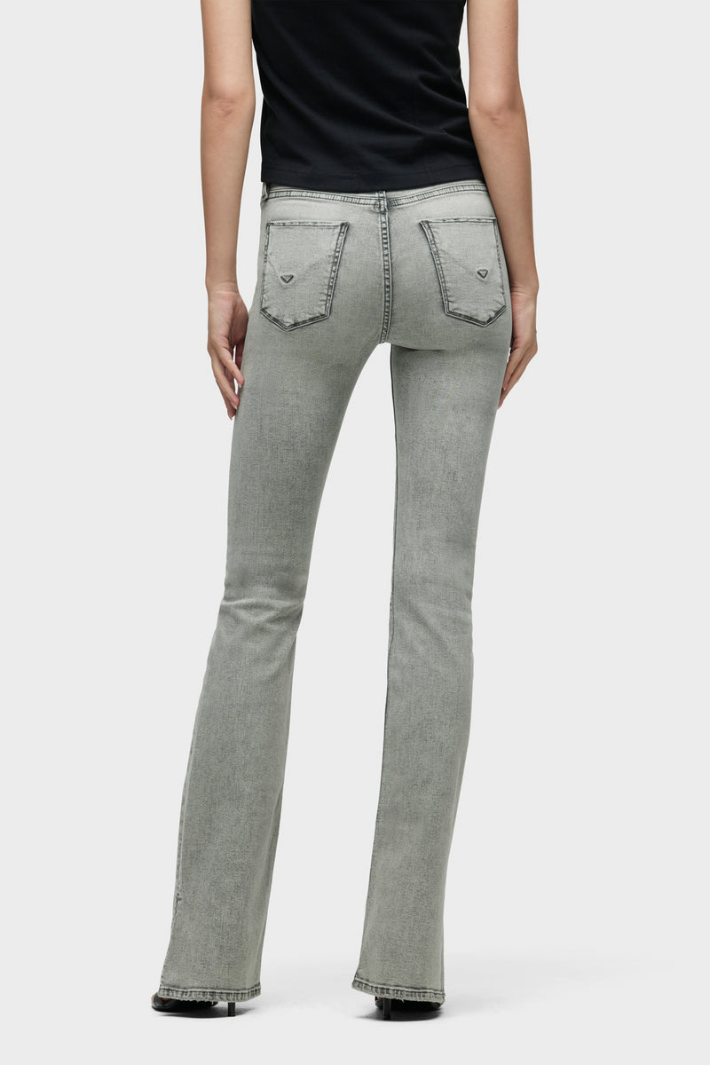 Barbara High-Rise Bootcut Jean w/ Outseam Slit