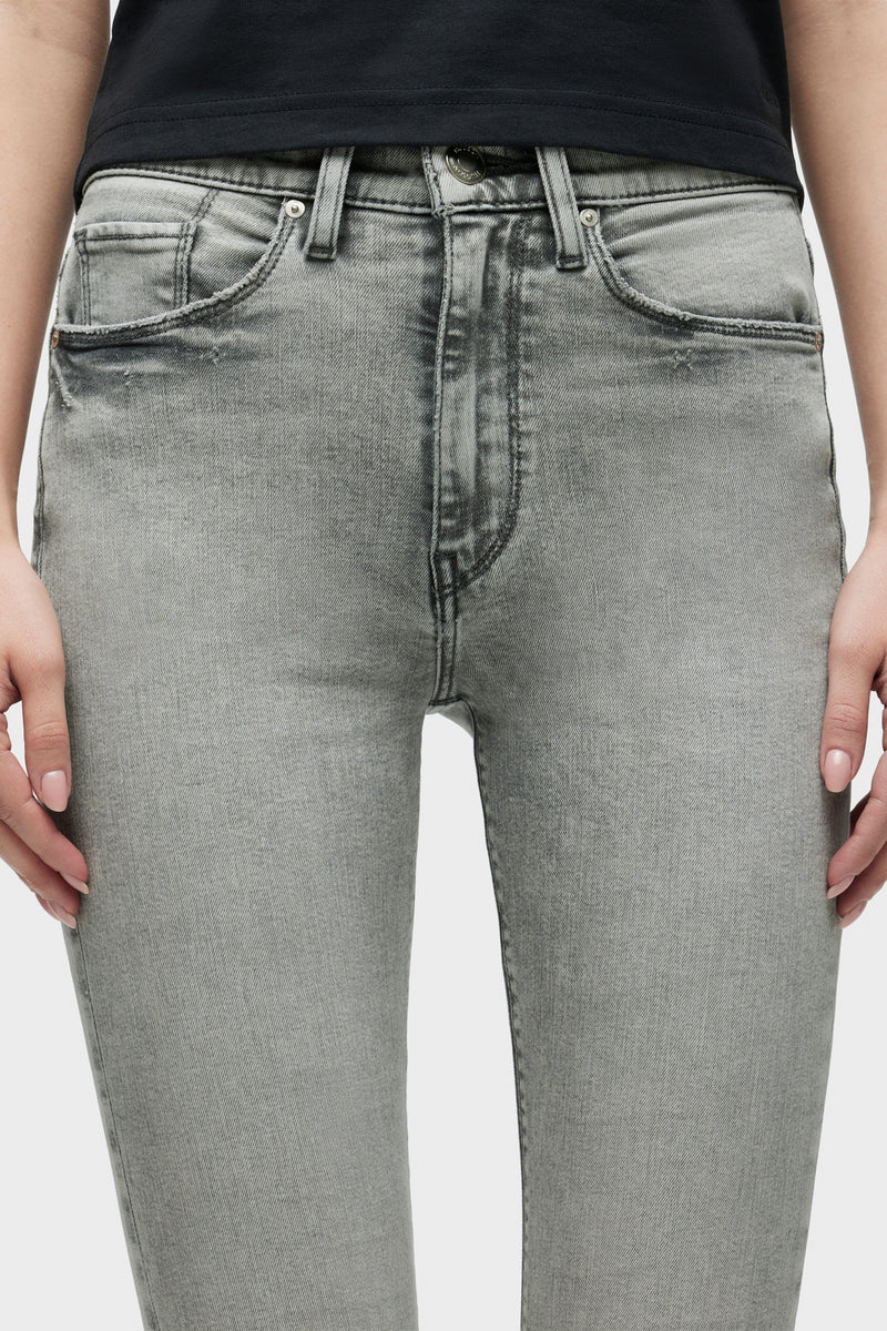 Barbara High-Rise Bootcut Jean w/ Outseam Slit