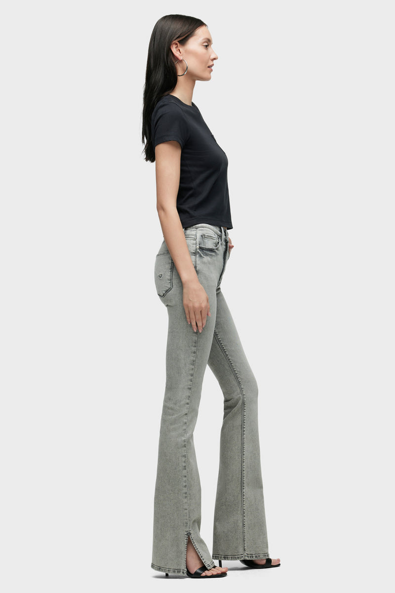 Barbara High-Rise Bootcut Jean w/ Outseam Slit