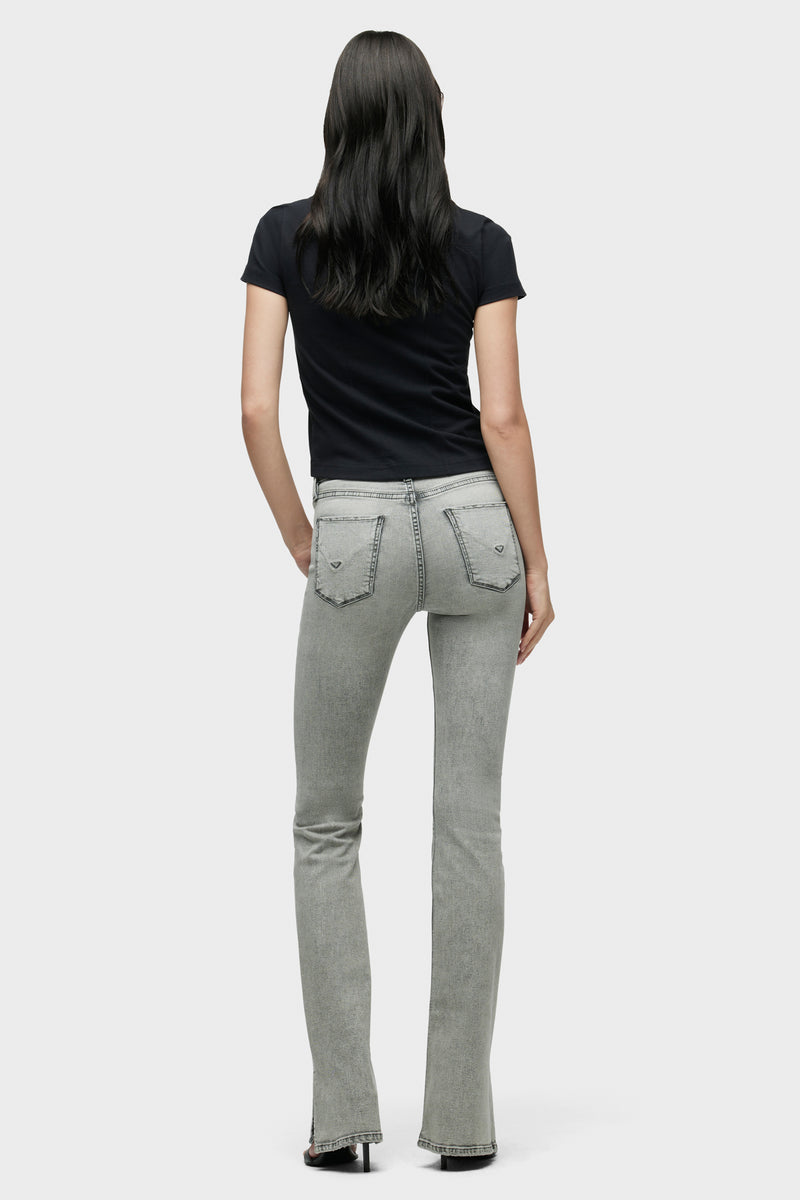 Barbara High-Rise Bootcut Jean w/ Outseam Slit