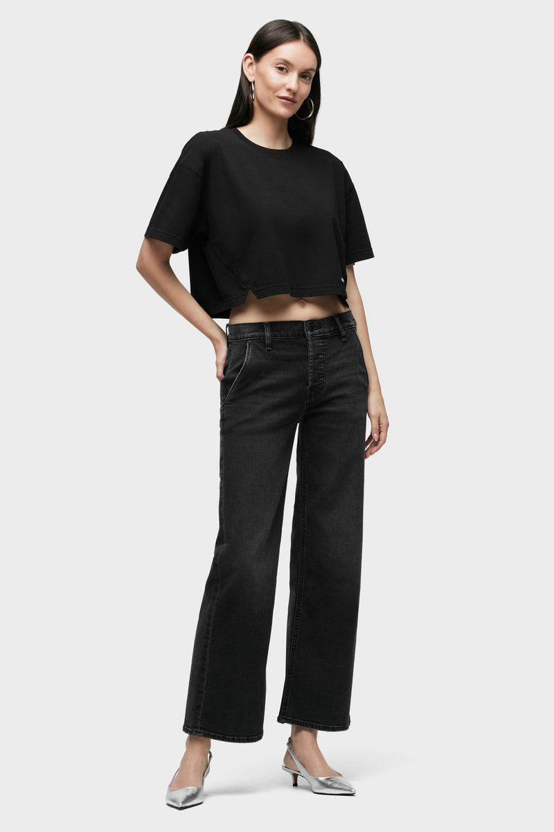 Rosie High-Rise Trouser Wide Leg Ankle Jean