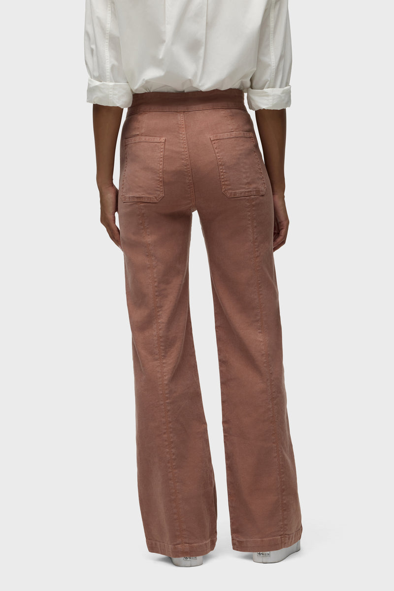 Tie Waist Pintucked Trouser Pant