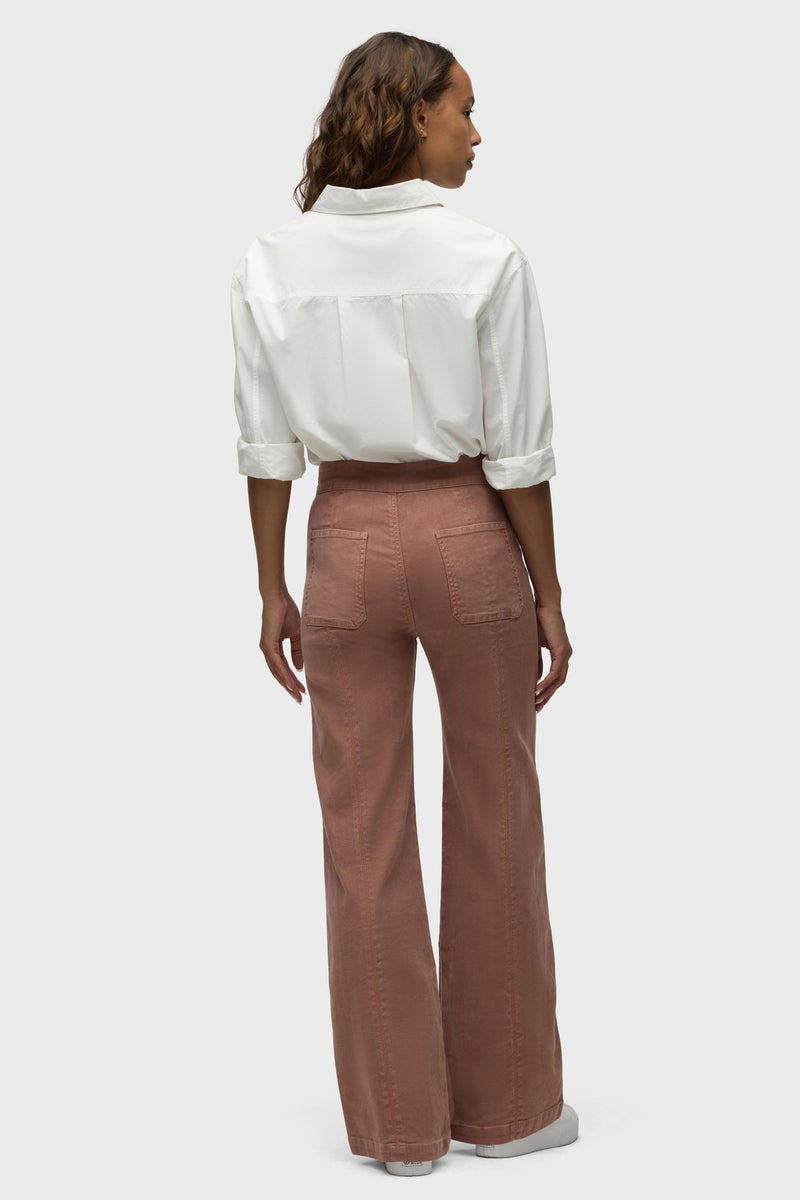 Tie Waist Pintucked Trouser Pant