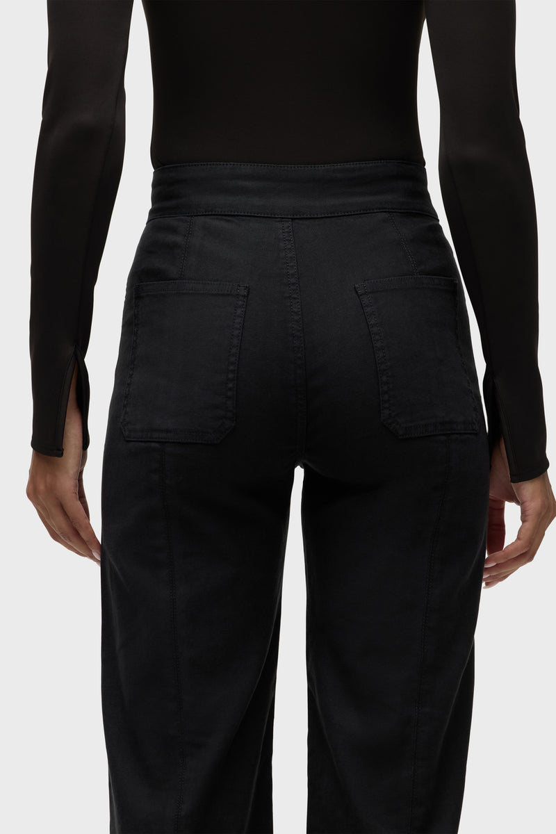 Tie Waist Pintucked Trouser Pant