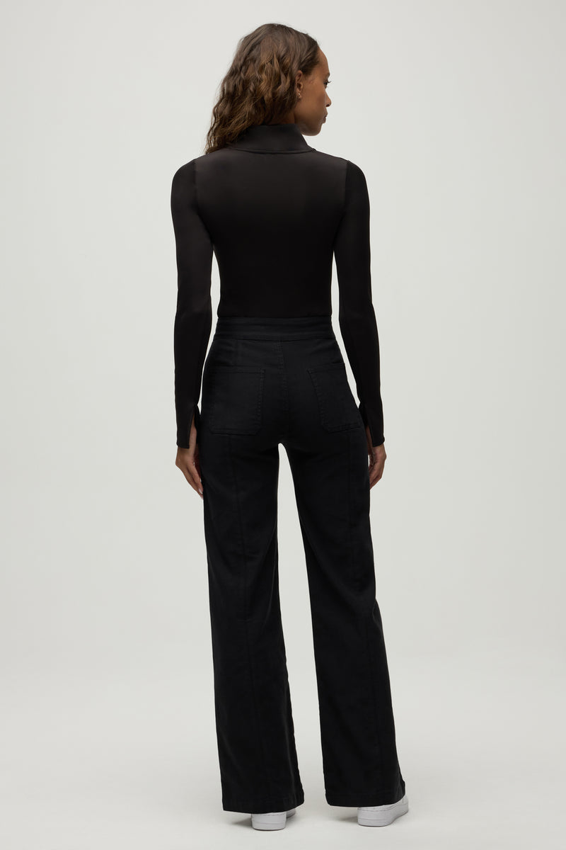 Tie Waist Pintucked Trouser Pant