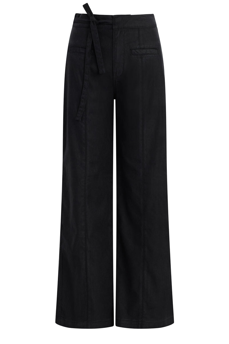 Tie Waist Pintucked Trouser Pant