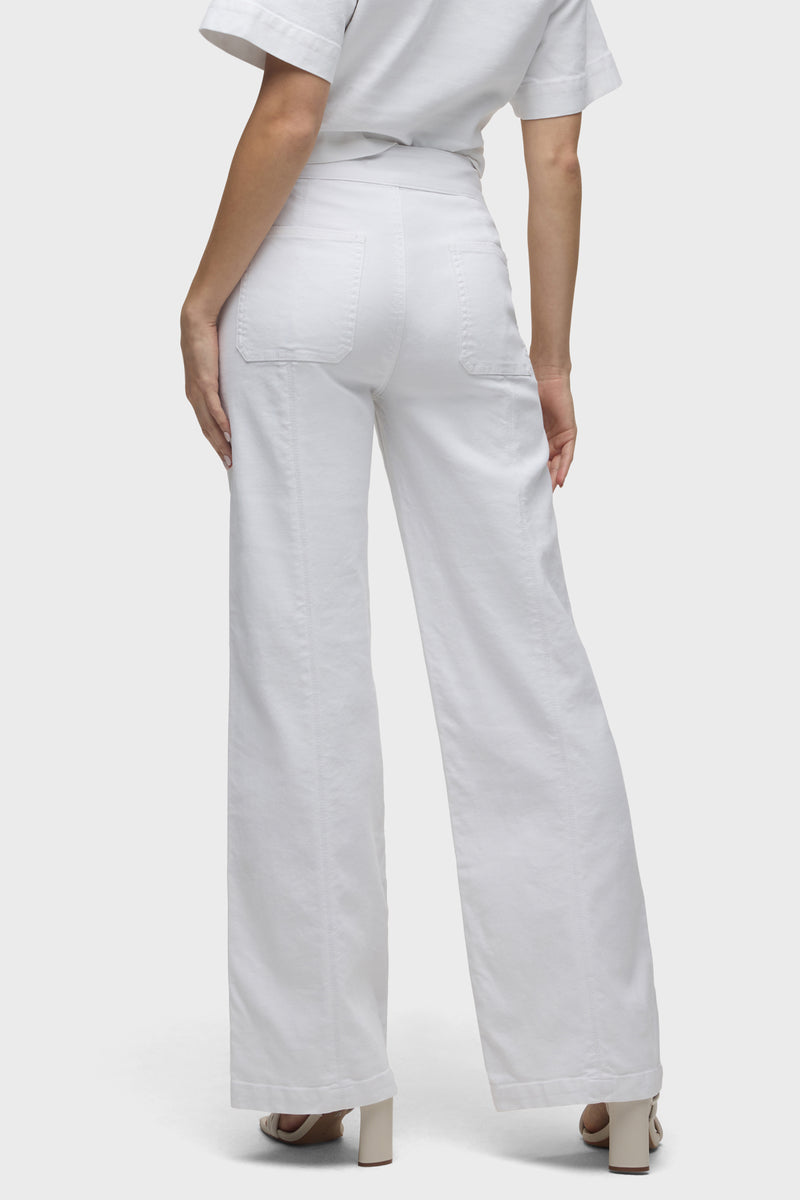 Tie Waist Pintucked Trouser Pant