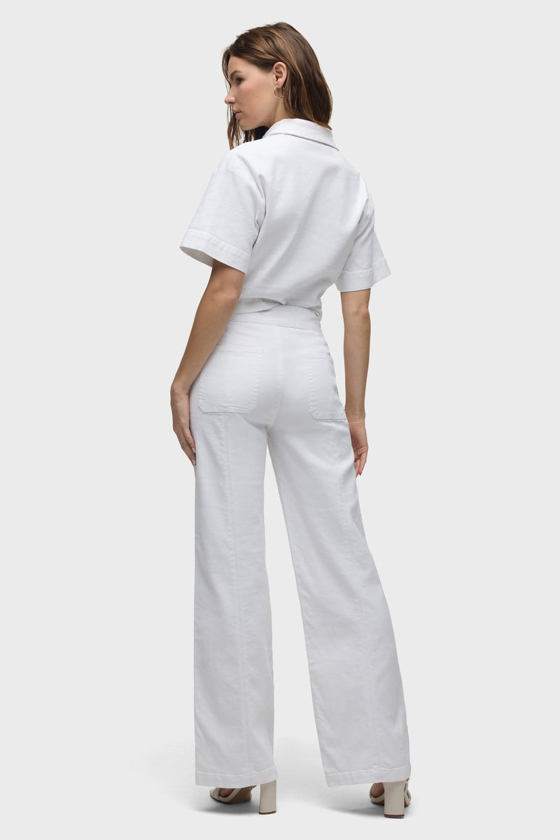 Tie Waist Pintucked Trouser Pant