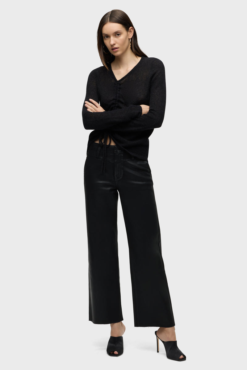 Rosie High-Rise Front Yoke Wide Leg Ankle Jean