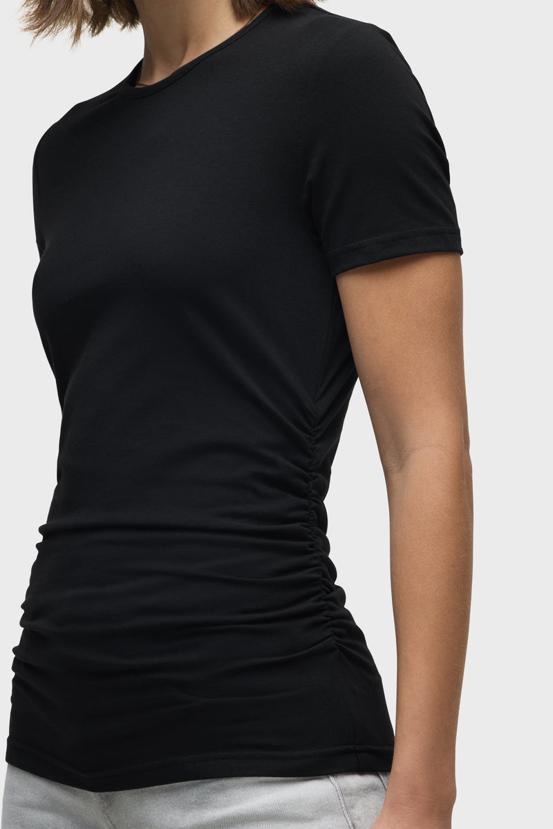 Ruched Crew Neck Top