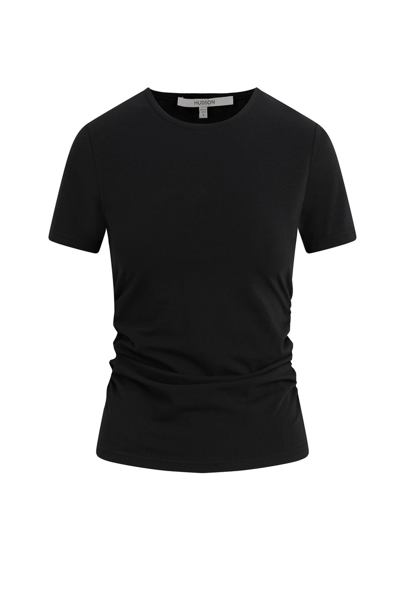 Ruched Crew Neck Top