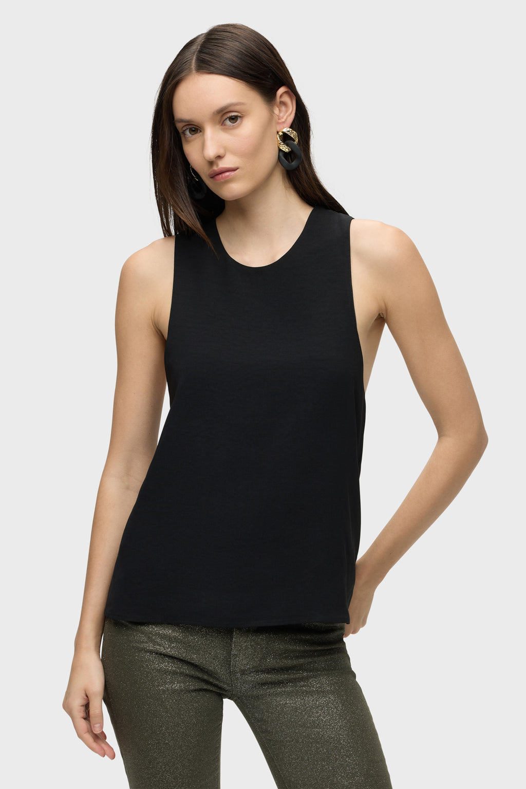 Twist Back Woven Tank