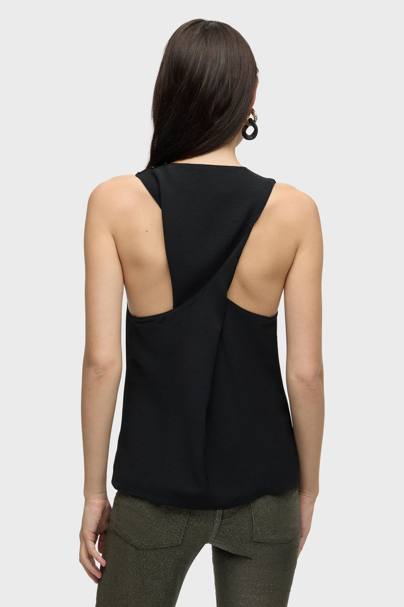 Twist Back Woven Tank