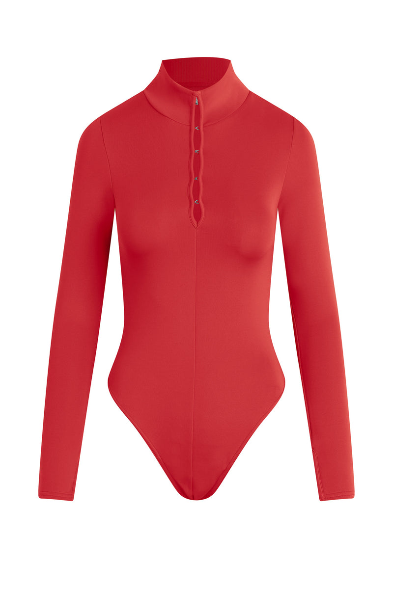 Long Sleeve Hook & Eye Bodysuit