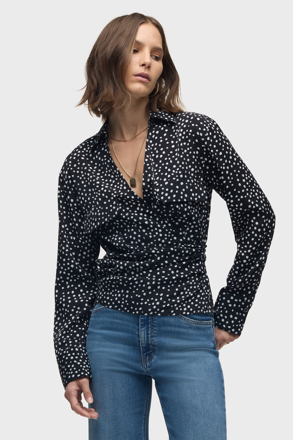 Long Sleeve Wrap Shirt