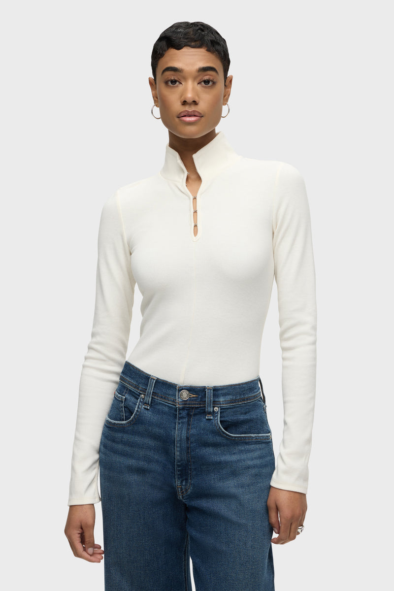 Long Sleeve Hook & Eye Bodysuit