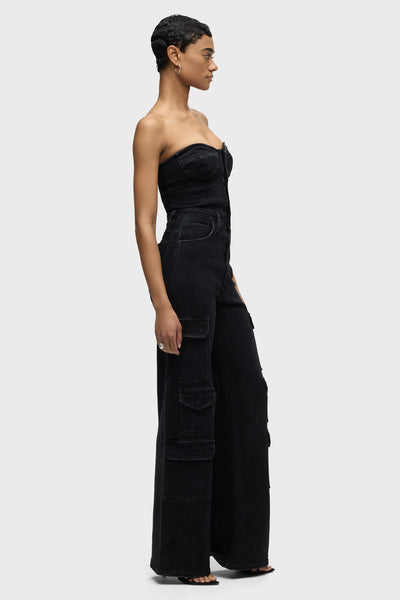 Bustier Cargo Jumpsuit