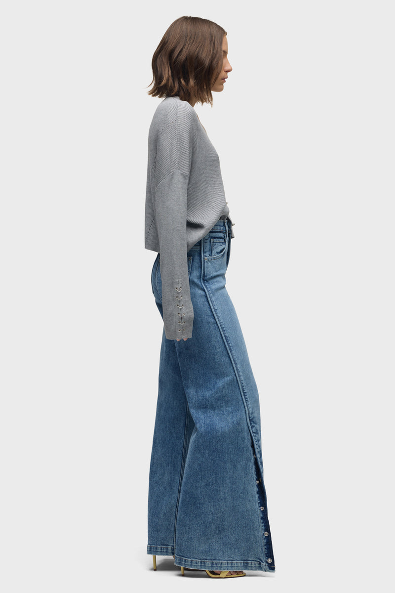 James High-Rise Wide Leg Jean With Forward Seam