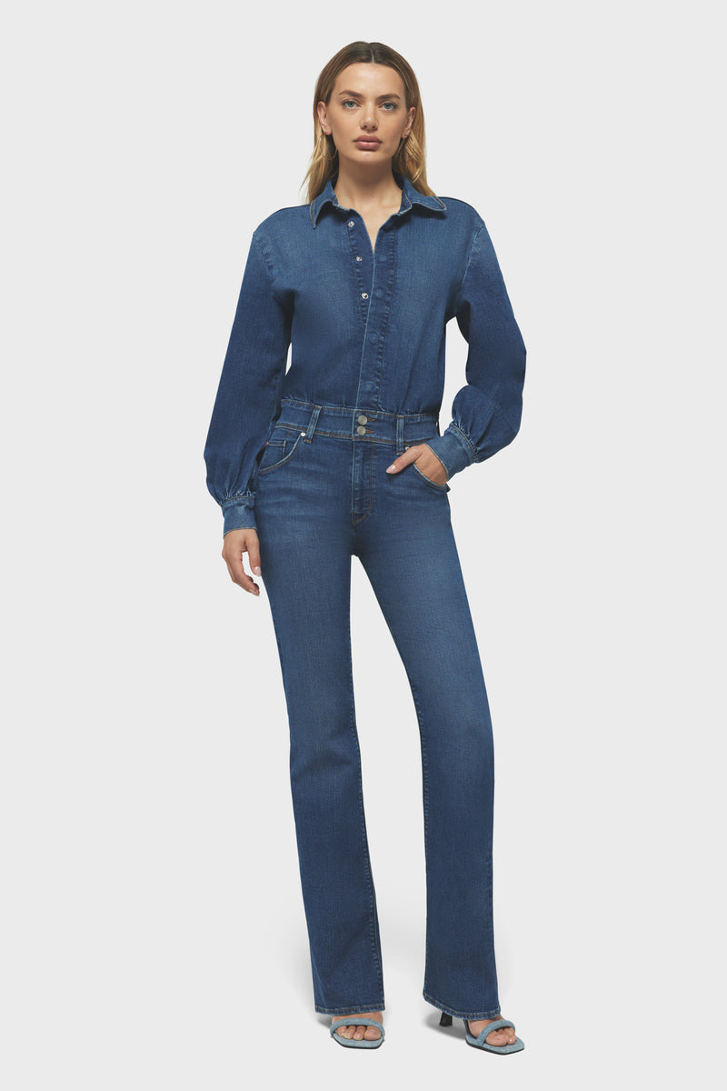 The Designer: Balloon Sleeve Bootcut Jumpsuit