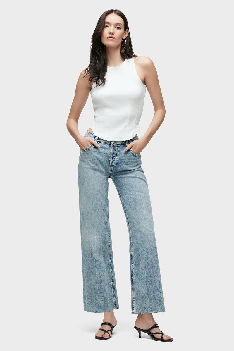 Rosie High-Rise Wide Leg Ankle Jean