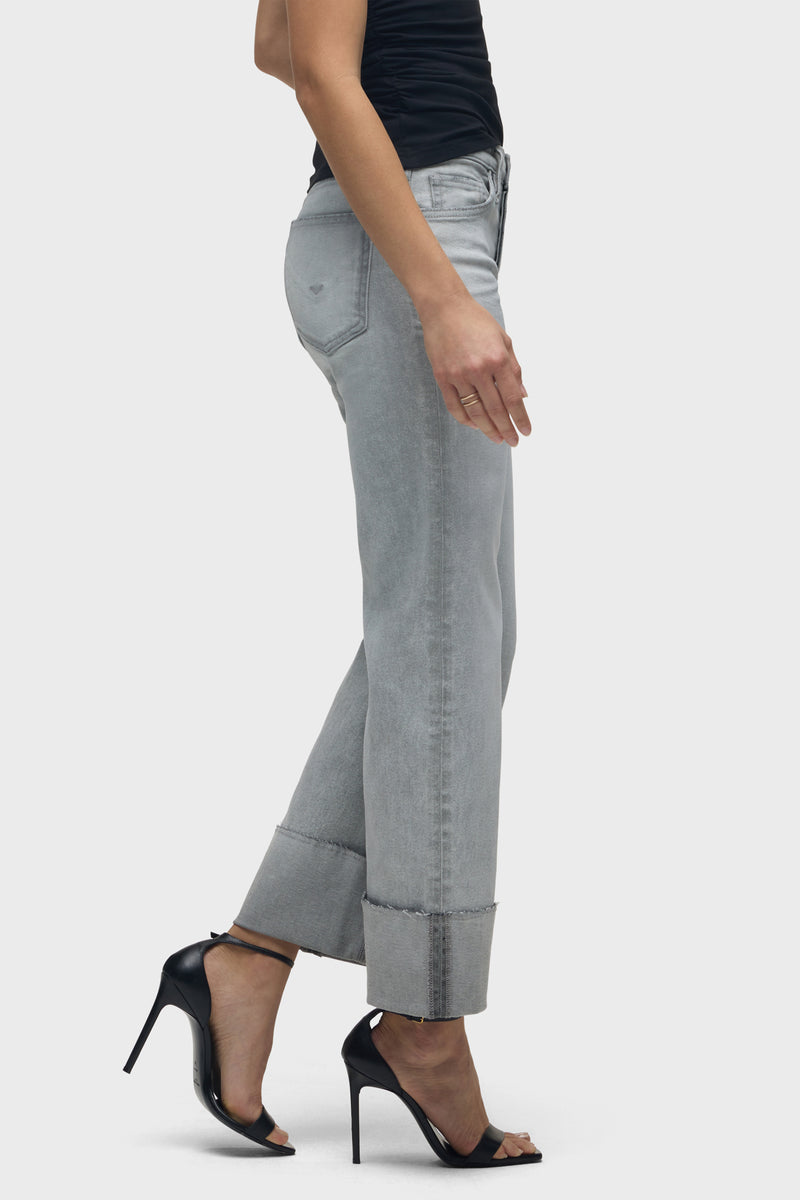 Rosie High-Rise Wide Leg Jean With Cuff