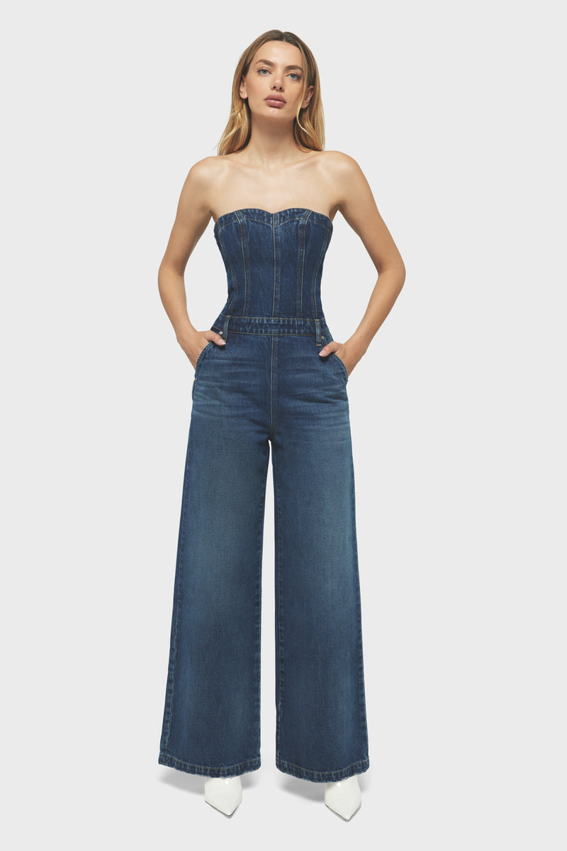 The Creator: Sweetheart Wide Leg Jumpsuit