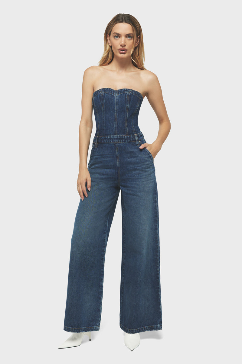 The Creator: Sweetheart Wide Leg Jumpsuit