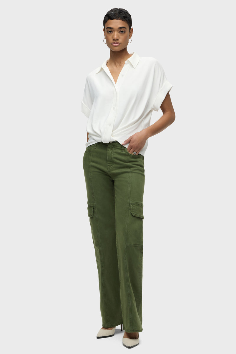 Rosie High-Rise Seamed Cargo Jean