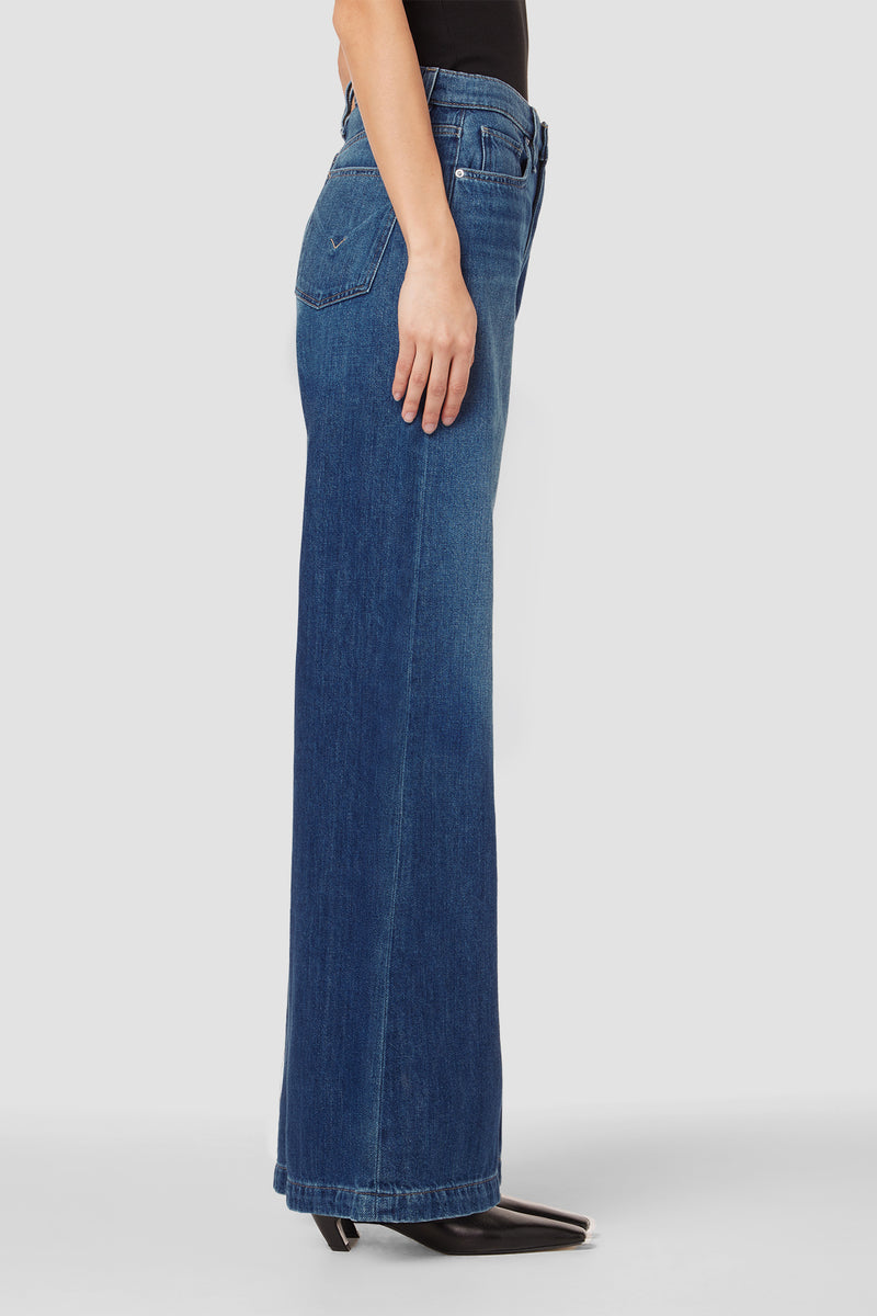FRAME Le Bardot high-rise wide-leg stretch-denim jeans | NET-A-PORTER