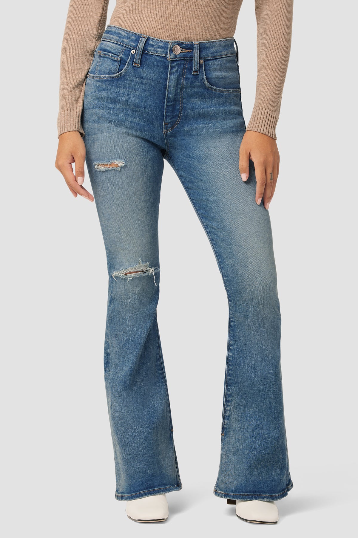 Holly High-Rise Flare Petite Jean | Premium Italian Fabric