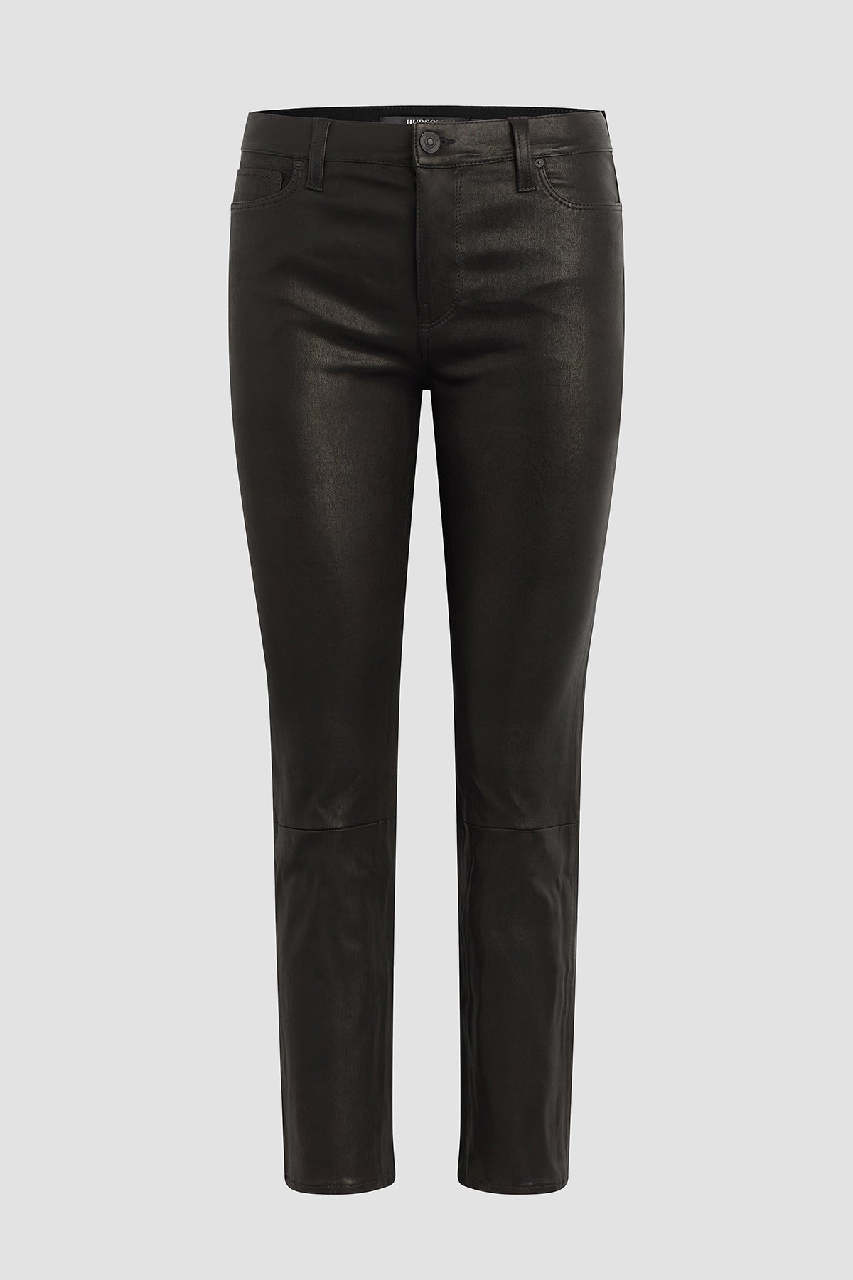 Nico Mid-Rise Straight Leather Crop Pant | Premium Italian Fabric