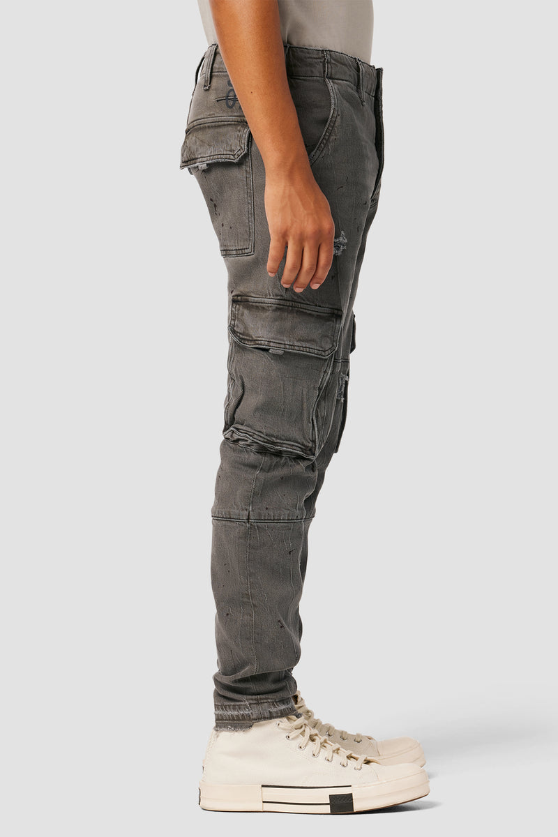 Black Skinny Cargo Jeans (as1, Waist_Inseam, Numeric_30, Numeric_30) at   Men's Clothing store
