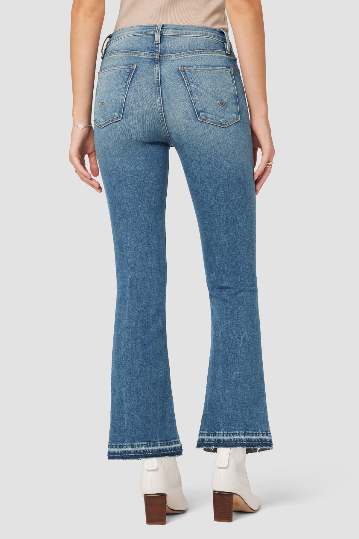 Barbara High-Rise Bootcut Crop Jean | Premium Italian Fabric