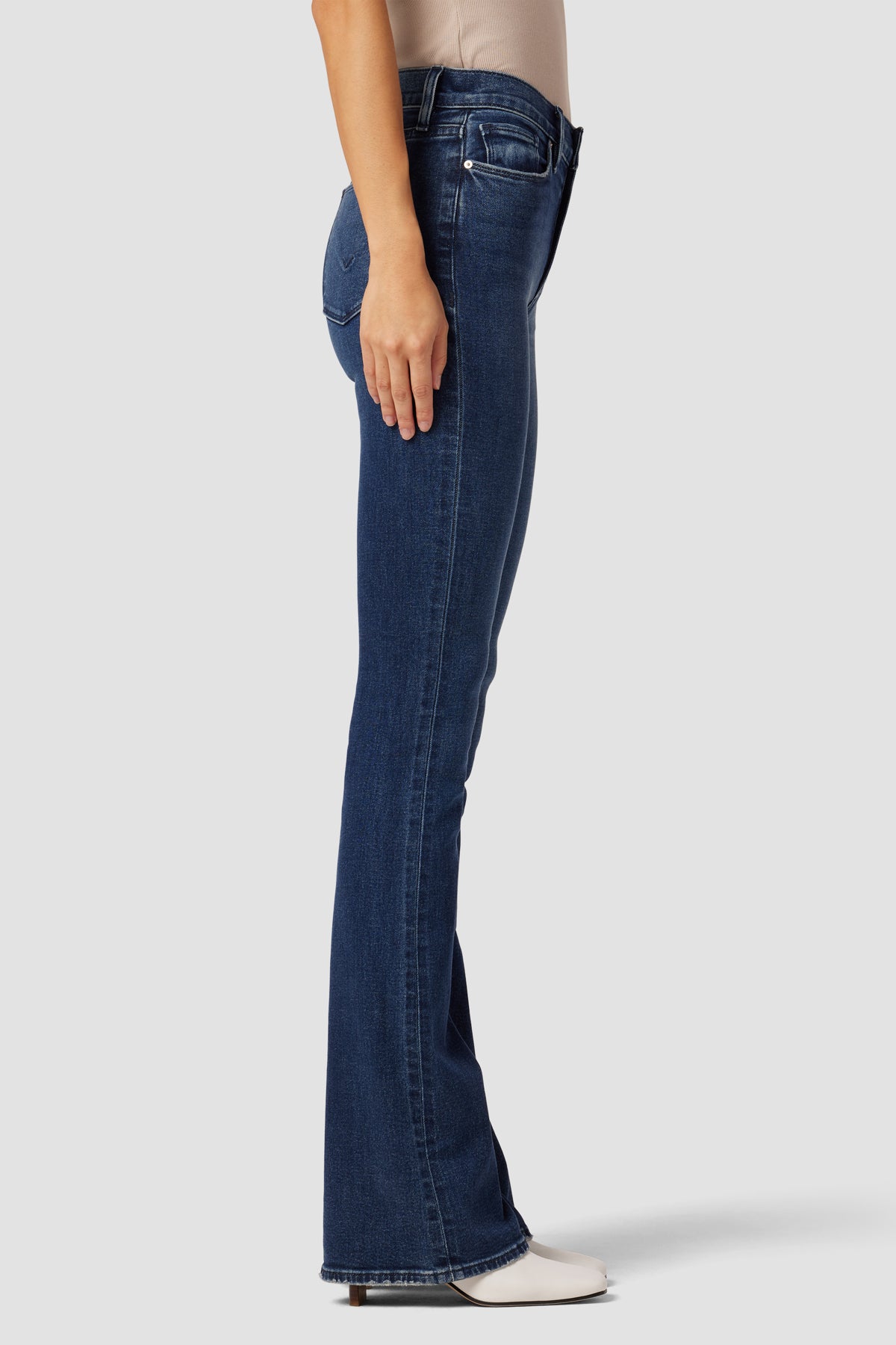 Barbara High-Rise Bootcut Jean w/ Slit Hem | Premium Italian Fabric