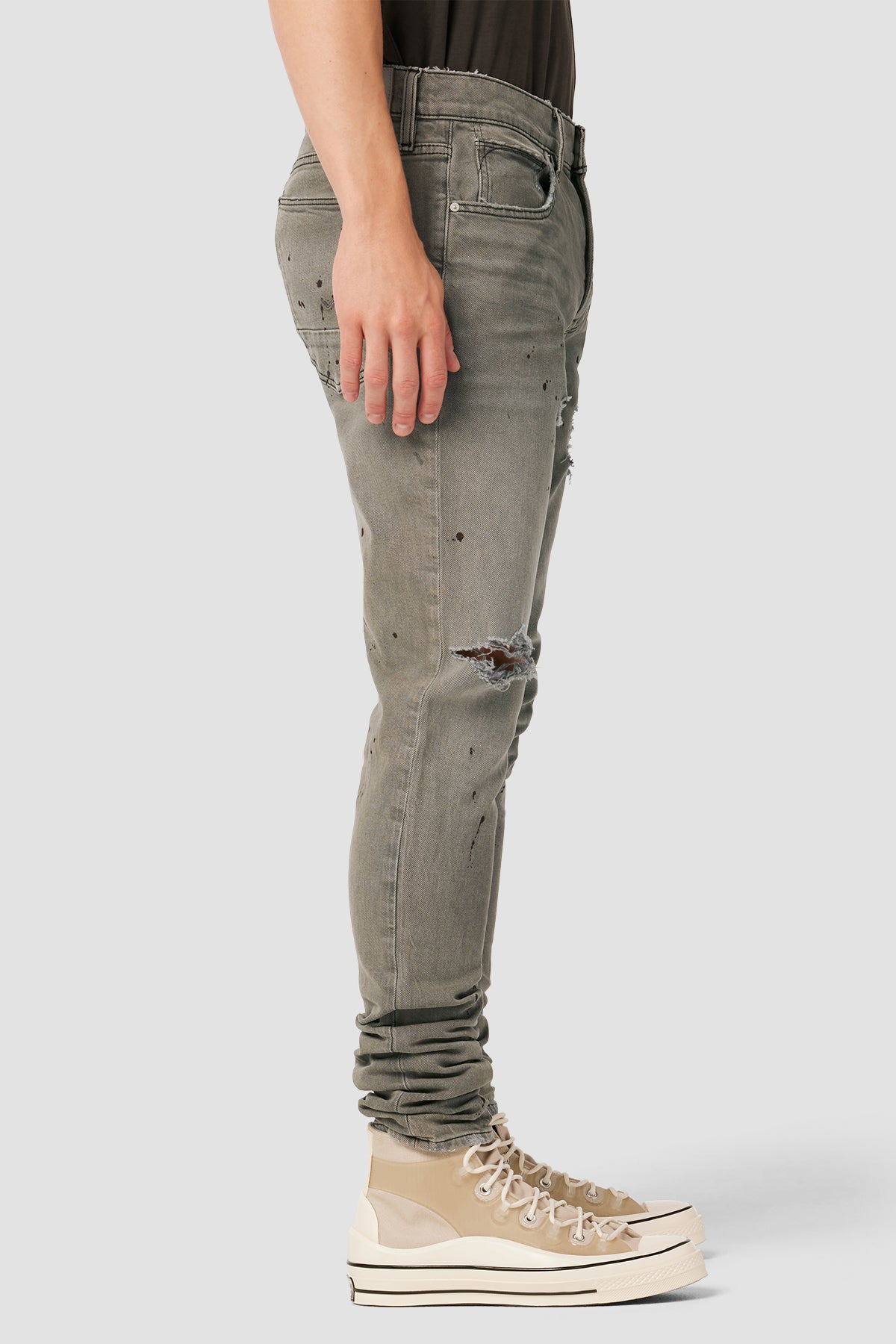 Hudson Jeans Solid Gray Blue Jeans 26 Waist - 93% off